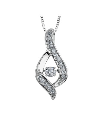 .25CT Diamond Twist Necklace basket pas cher