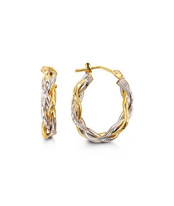 21mm Two Tone Twisted Hoops livraison et retour toujours gratuits