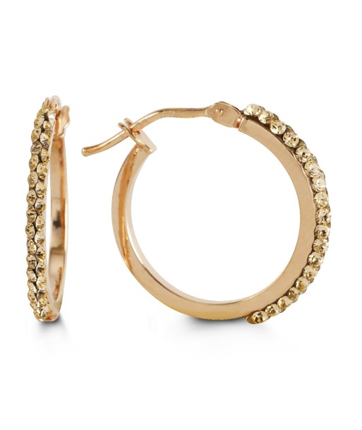 10KT Rose Gold Sparkle Hoop Earrings ouvre sa boutique