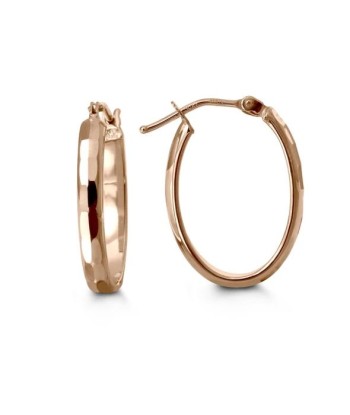 18mm Elongated Hoops: Rose Gold prix pour 