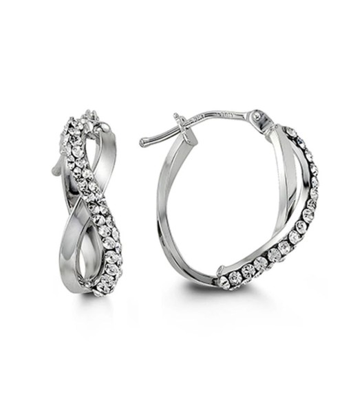 20mm Twist Sparkle Hoops Fin de série