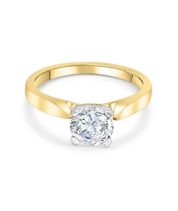 1.03CT Round Solitaire Engagement Ring: Yellow Gold offre 