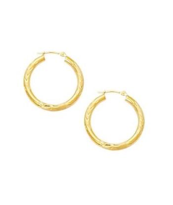 3mm Diamond Cut Hoops pas cher chine