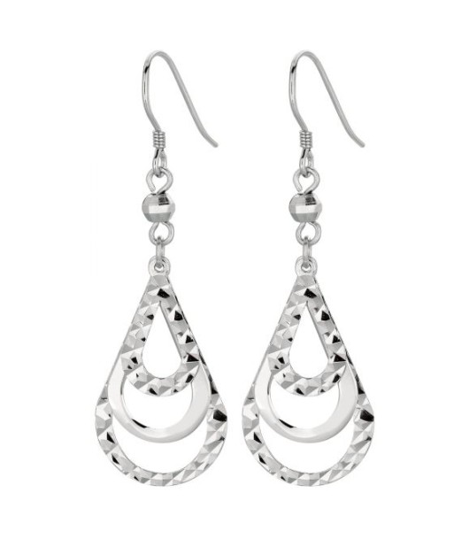 Diamond Cut Tear Drop Earrings Par le système avancé 