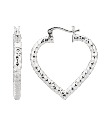 22mm Diamond Cut Heart Hoops Le MVP de beaucoup