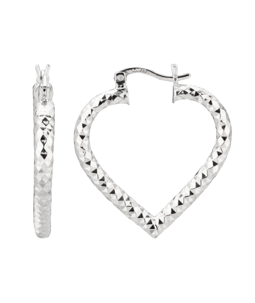 22mm Diamond Cut Heart Hoops Le MVP de beaucoup