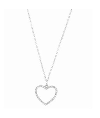 Sterling Silver Heart CZ Necklace l'achat 