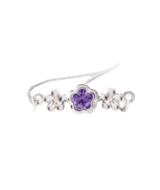 Children's Sterling Silver Flower Birthstone Bracelet livraison et retour toujours gratuits