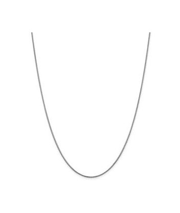 10KT White Gold 1mm Snake Chain de technologie