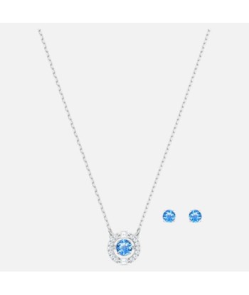 Swarovski Sparkling Dance Around Earring & Necklace Set: Blue Profitez des Offres !