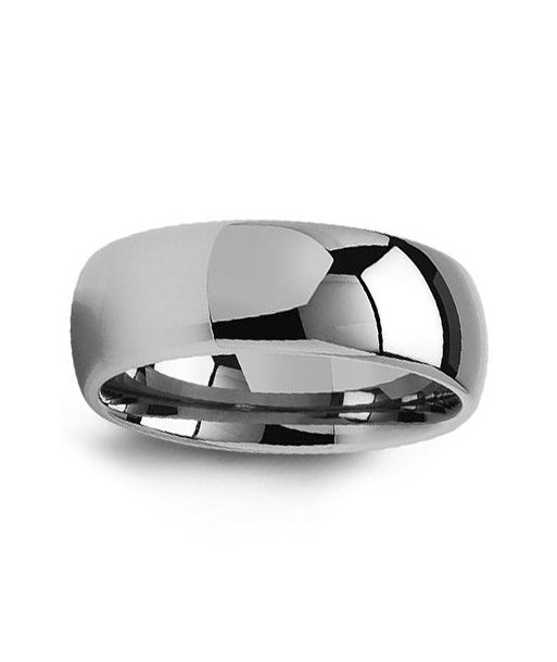 8mm Tungsten Polished Wedding Band l'évolution des habitudes 