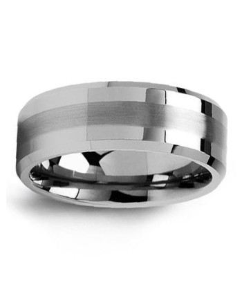 8mm Tungsten Dual Finish Wedding Band sur le site 