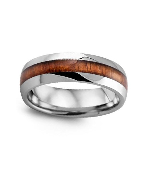 7mm Tungsten & Wood Wedding Band ouvre sa boutique