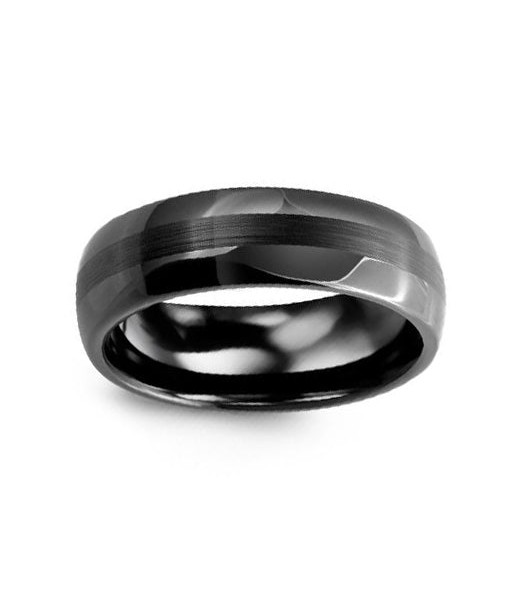 7mm Ceramic Wedding Band Véritable concentré