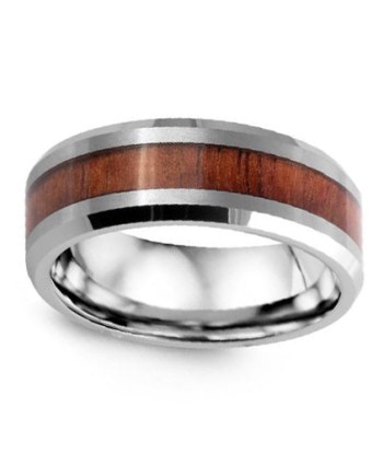 8mm Tungsten & Wood Wedding Band online