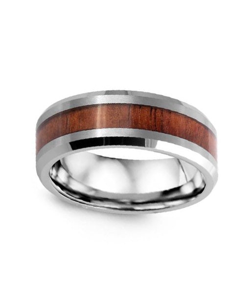 8mm Tungsten & Wood Wedding Band online