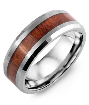 8mm Tungsten & Wood Wedding Band online