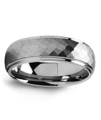 7mm Hammered Tungsten Wedding Band Economisez 