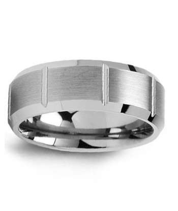 8mm Tungsten Grooved Wedding Band 50-70% off 