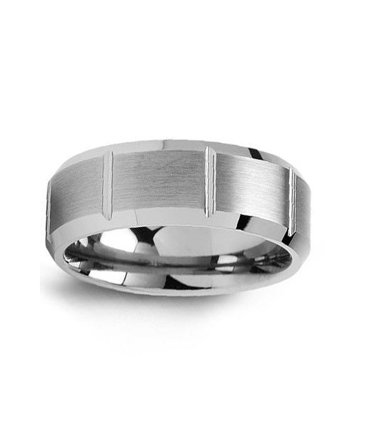 8mm Tungsten Grooved Wedding Band 50-70% off 