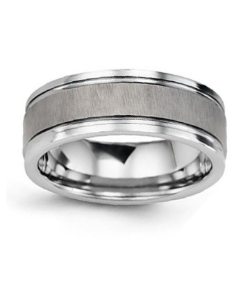 8mm Tungsten Textured Inlay Wedding Band acheter