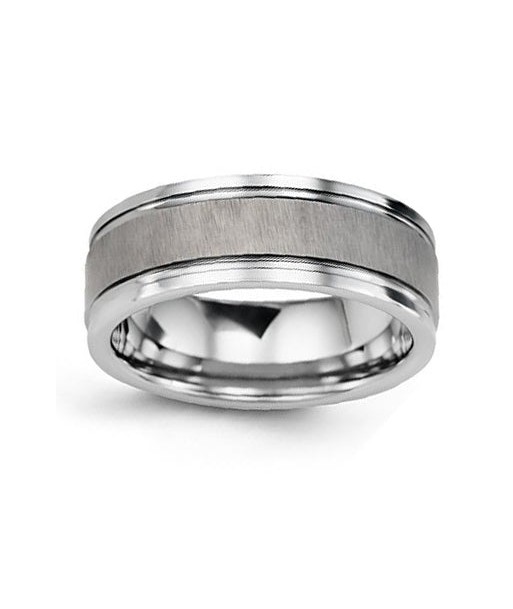 8mm Tungsten Textured Inlay Wedding Band acheter