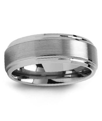 8mm Tungsten Brushed Wedding Band Pour