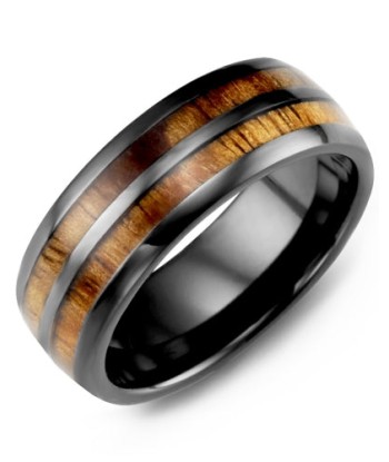 8mm Ceramic/Wood Wedding Band shop