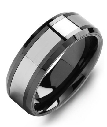 8mm Ceramic & Tungsten Wedding Band sélection de produits