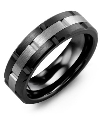 7mm Ceramic & Tungsten Wedding Band Le MVP de beaucoup