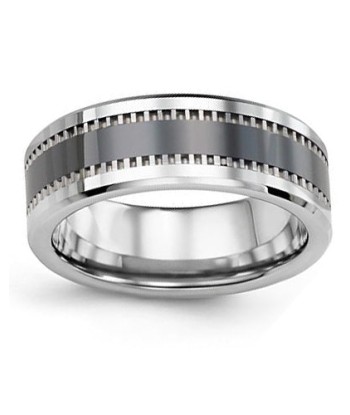 8mm Tungsten & Ceramic Wedding Band Venez découvrir notre 