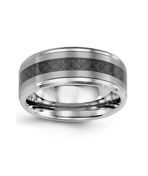 9mm Tungsten & Carbon Fiber Wedding Band Venez découvrir notre 