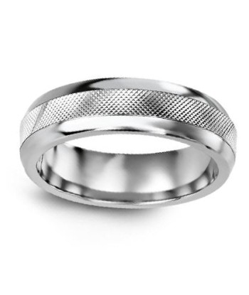 6mm Tungsten & White Gold Wedding Band JUSQU'A -70%! 