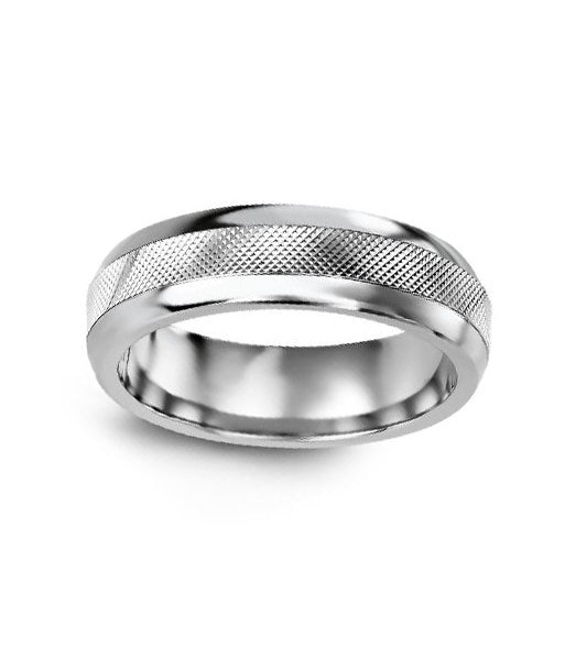 6mm Tungsten & White Gold Wedding Band JUSQU'A -70%! 