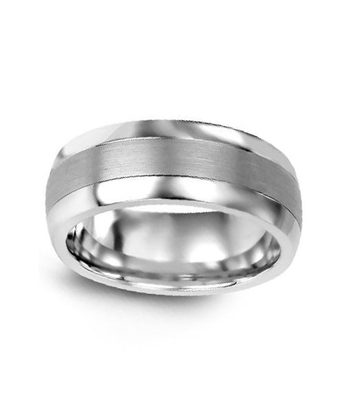 6mm Tungsten & White Gold Wedding Band hantent personnes