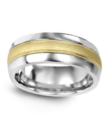 6mm Cobalt & Yellow Gold Wedding Band du meilleur 