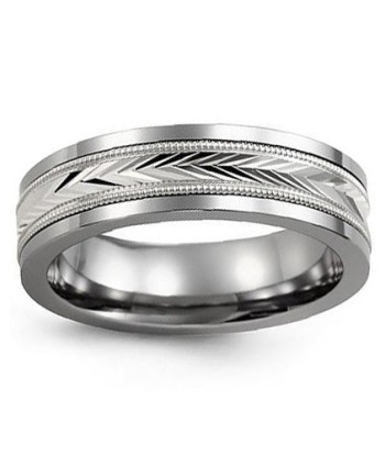 7mm Tungsten Wedding Band rembourrage situé sous