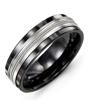 6mm Ceramic & White Gold Wedding Band 2 - 3 jours ouvrés.