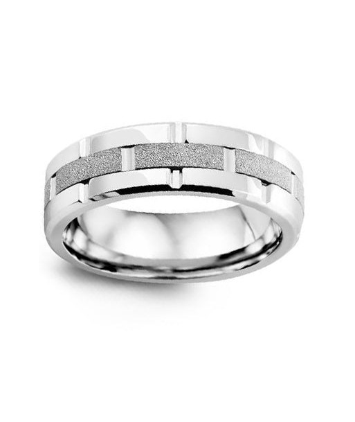 7mm Cobalt & White Gold Wedding Band l'évolution des habitudes 