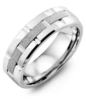 7mm Cobalt & White Gold Wedding Band l'évolution des habitudes 