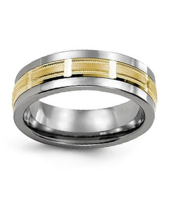 7mm Cobalt & Yellow Gold Wedding Band store