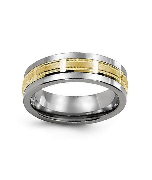 7mm Cobalt & Yellow Gold Wedding Band store