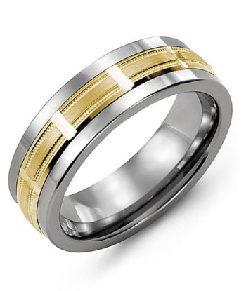 7mm Cobalt & Yellow Gold Wedding Band store