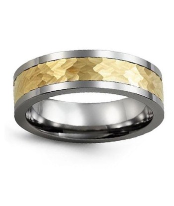 7mm Tungsten & Yellow Gold Wedding Band ouvre sa boutique