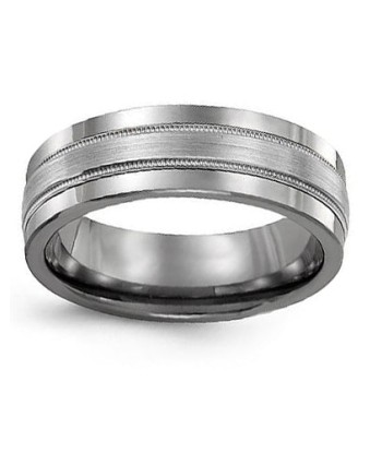 7mm Cobalt & White Gold Wedding Band livraison gratuite