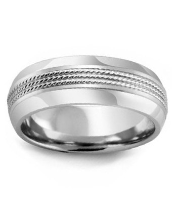 8.5mm Cobalt & White Gold Wedding Band Venez acheter