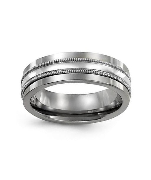 9mm Tungsten & White Gold Wedding Band sélection de produits