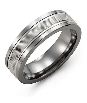 9mm Cobalt & White Gold Wedding Band sur le site 