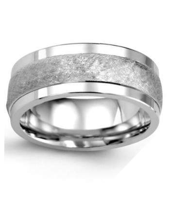 9mm Cobalt & White Gold Wedding Band Fin de série