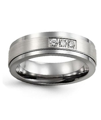 7mm Tungsten & White Gold Wedding Band 2024